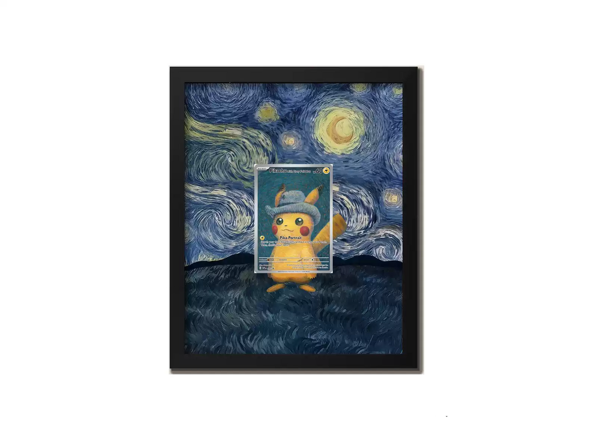 Pikachu With Grey Felt Hat – Extended Art Metal Frame